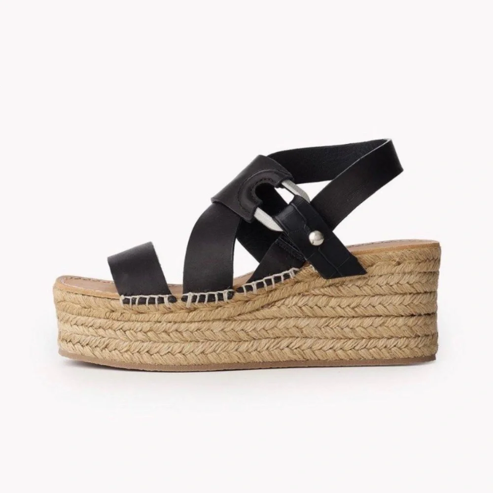 Rag & Bone | August Espadrille‎ Leather Platform Sandal